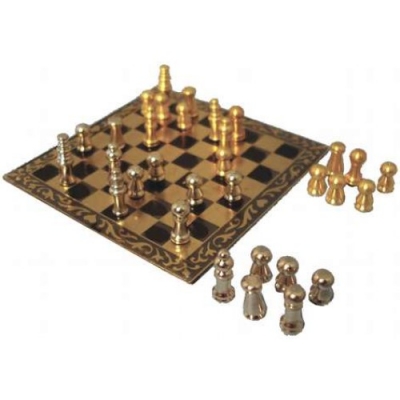 Schachbrett mit Figuren 5 x 5 cm