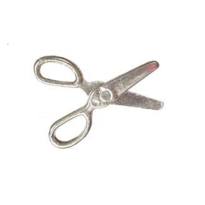 Schere 3 cm silber - 2