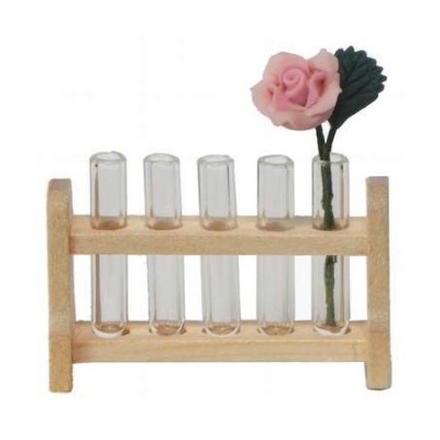 5 Reagenzgläser mit Ständer