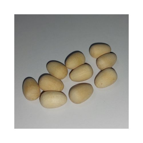 10er Set Eier 4 x 7 mm natur (1:10)