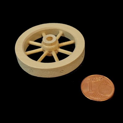 Deko Wagenrad Holz natur 4 cm - 2