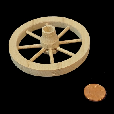 Deko Wagenrad Holz natur 7 cm - 2
