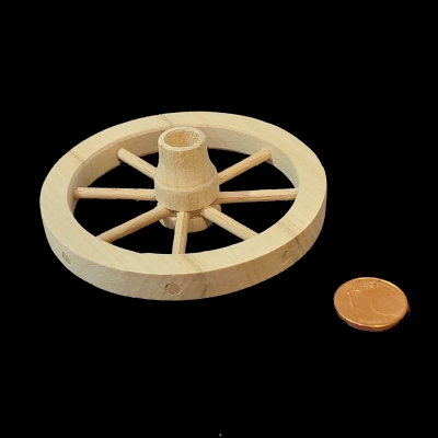 Deko Wagenrad Holz natur 8 cm - 2