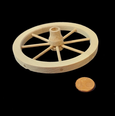 Deko Wagenrad Holz natur 9 cm - 2