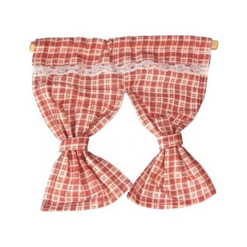 Vorhang rot-weiss kariert 12-13cm