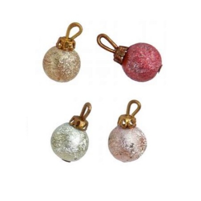 Christbaumkugeln 8mmD, 12/Btl.,  pastellfarben sortiert