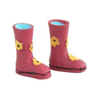 Stiefel rosa mit Blümchen