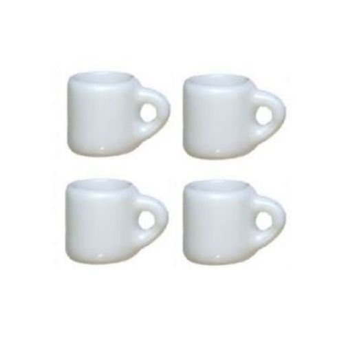 4er Set Kaffeebecher weiss Keramik 11 mm