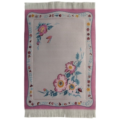 Teppich mit Bluemenmuster  10 x 15 cm