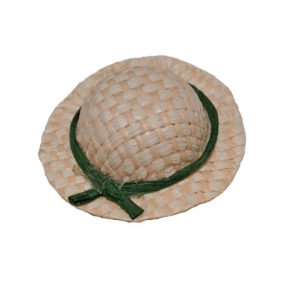 Bambushut Strohhut mit dunklem Hutband - 2