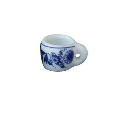 Tasse & Untertasse mit Blumenmuster Zwiebelmuster 1,4cm - 3