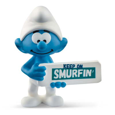 Schleich - The Smurfs 20843 - Schlumpf Smurfin Schild