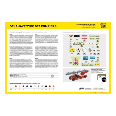 STARTER KIT Feuerwehr Leiterwagen DELAHAYE TYPE 103 POMPIERS - 4