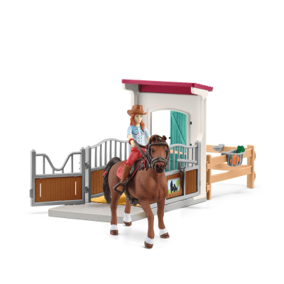Schleich - 42710 - HORSE CLUB Pferdebox mit Hannah & Cayenne