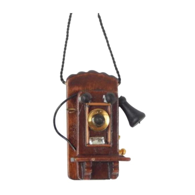 Nostalgisches Telefon mit Kurbel 5 cm