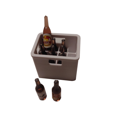 Getränkekiste weiß gefüllt mit 12 Bierflaschen - 3