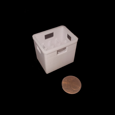 Getränkekiste weiß gefüllt mit 12 Bierflaschen - 4