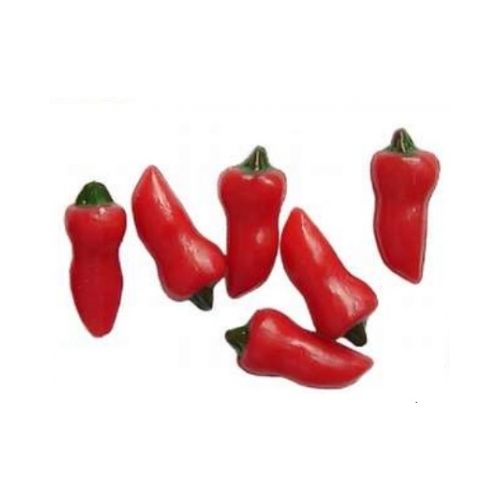6er Set Paprika rot 1,5 cm
