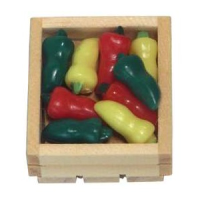 flache Gemüsekiste 3 cm mit Paprika Mix