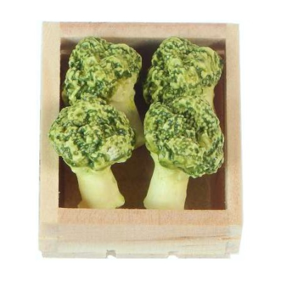 flache Gemüsekiste 3 cm mit 4er Set Broccoli 1,5 cm