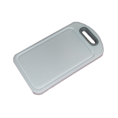 Kunststoff Küchen Schneidebrett 4,5x2,5 cm grauer Griff