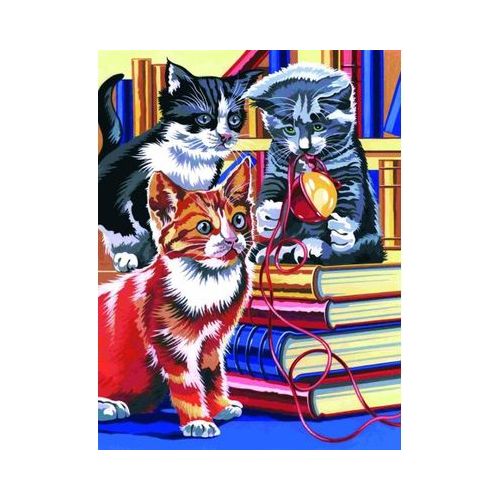 Malen nach Zahlen - Spielende Kätzchen