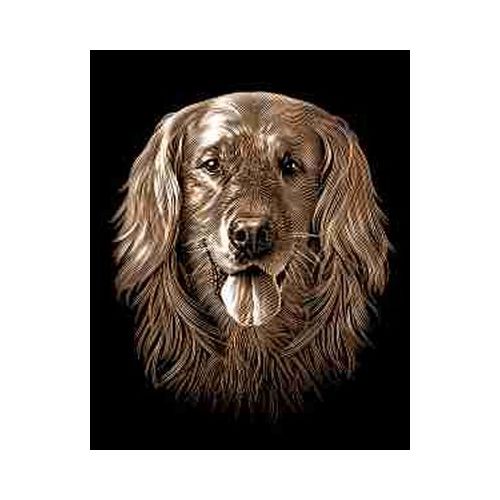 Scraper Kupfer - Hundeporträt