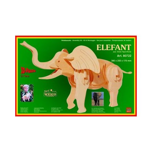 Holzbausatz Riesenelefant 3D Puzzle - 3D Puzzle