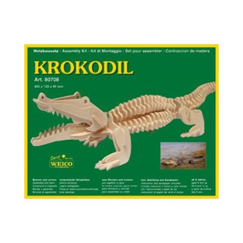 Holzbausatz Krokodil 3D Puzzle - 3D Puzzle