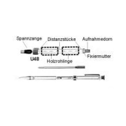 Unimat 1 Penmaker Aufnahmedorn mit 2 Kulis - 2