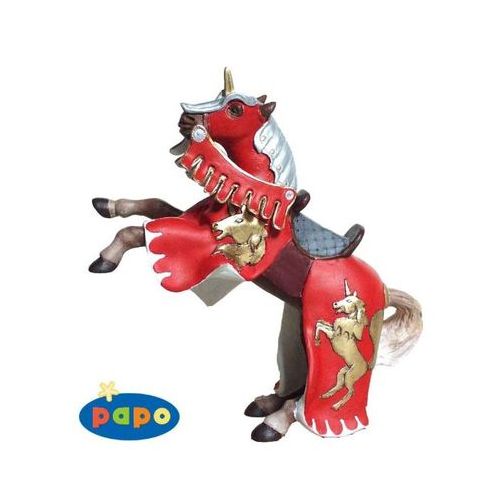 39248 - PAPO Ritter - Pferd mit Einhorn, rot