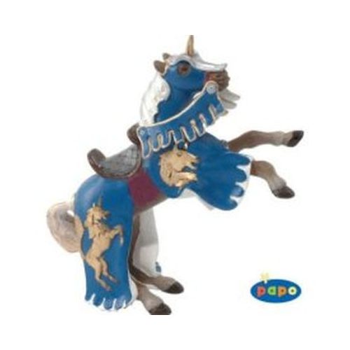 39249 - PAPO Ritter - Pferd mit Einhorn, blau