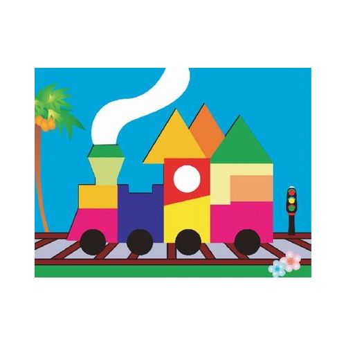 Setzpuzzle - Holzpuzzle - Formpuzzle - Zug