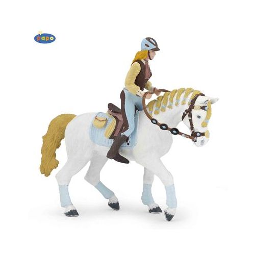 Papo - 51545 & 52009 - Pferdewelt - Pferd & Reiterin fashion blau