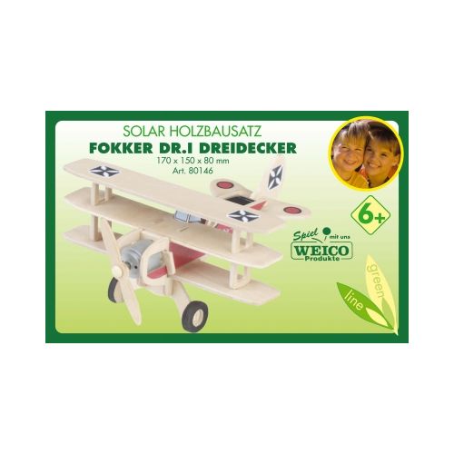 Solarholzbausatz Fokker Dreidecker- 3D Puzzle - 2