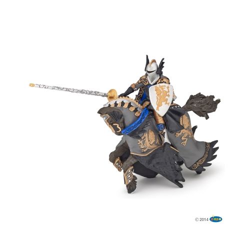 Papo 36001 - Schwarzer Drachenprinz und Pferd
