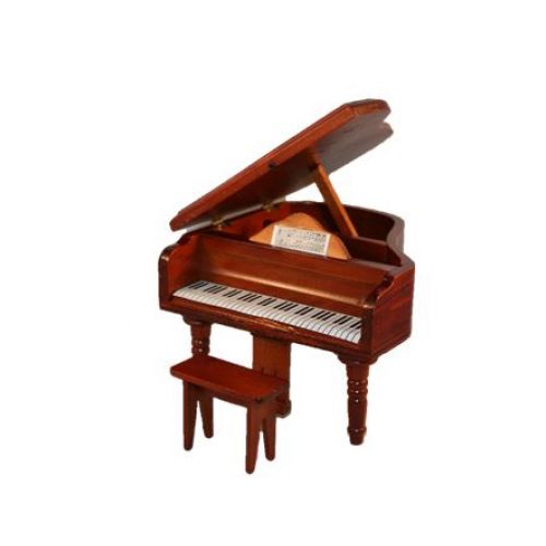 Konzert Flügel Mahagoni mit Bank - Maßstab=1:12