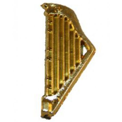 Gold-Harfe flach 4cm Kunststoff