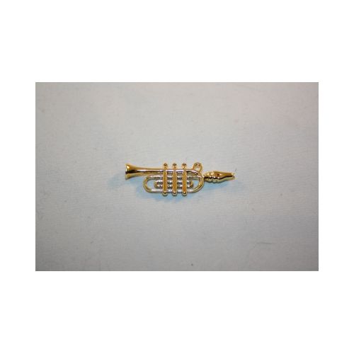 Gold Trompete 4,5cm aus Kunststoff