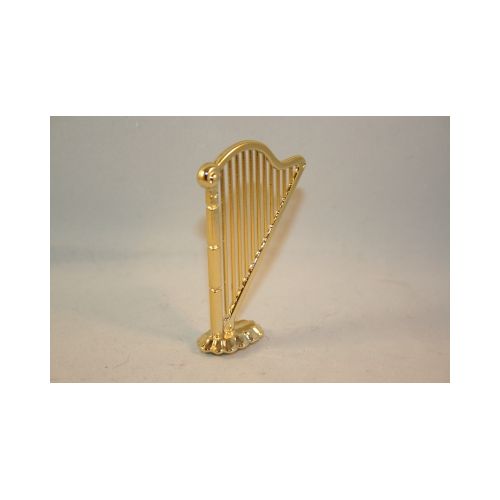 Gold Harfe 7 cm aus Kunststoff