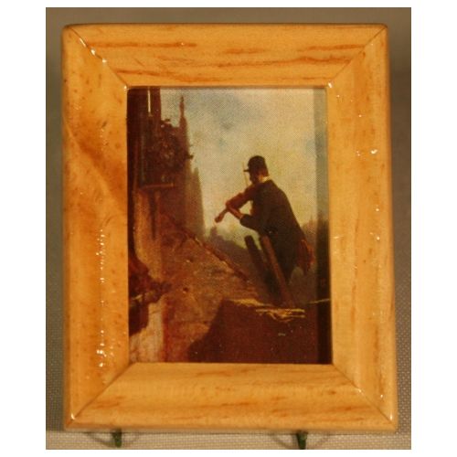 Bild gerahmt 3x4cm - Ständchen von Spitzweg