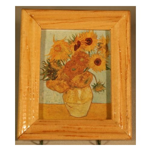 Bild gerahmt 3x4cm - Sonnenblumen von Van Gogh
