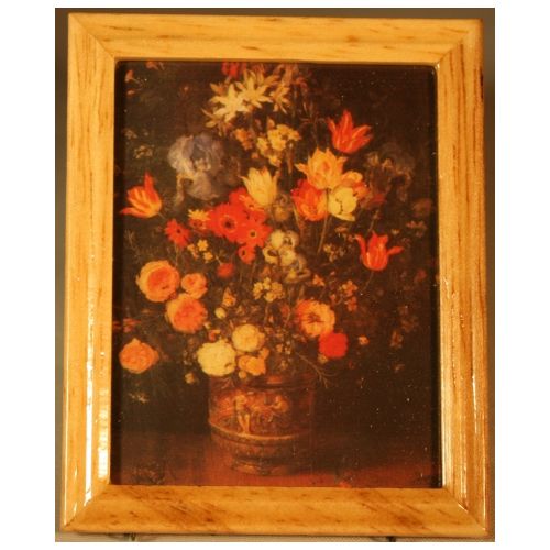 Bild gerahmt 7x5.5cm - Blumenstrauß von Pieter Brueghel