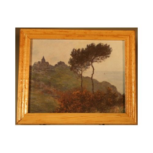Bild gerahmt 7x5.5cm - Varengeville von Claude Monet
