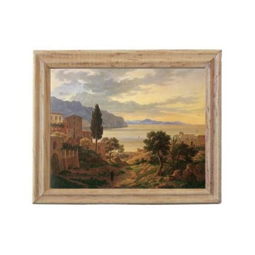 Bild gerahmt 7x5.5cm - Landschaft bei Neapel von Leo von Klenze