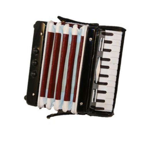 Akkordeon 6cm schwarz, beweglich in Koffer 1:8 - 3