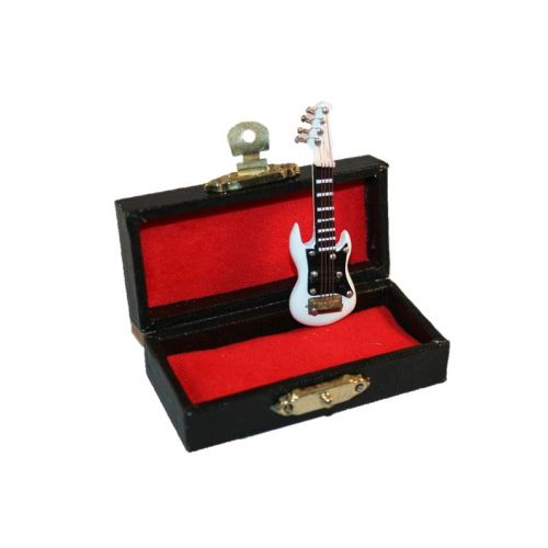 E-Gitarre mit Koffer - 6 cm braun