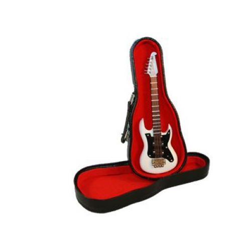 E-Gitarre 12cm weiß mit Koffer
