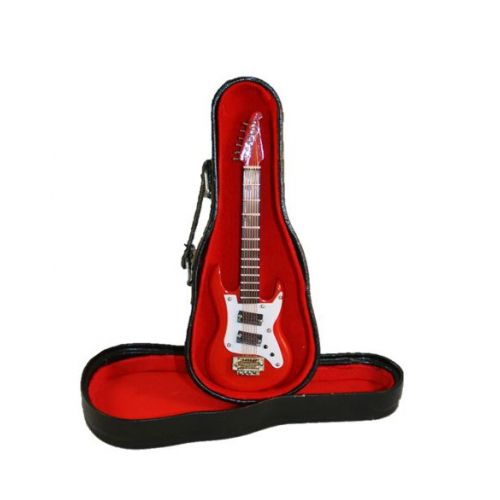 E-Gitarre 12cm rot mit Koffer