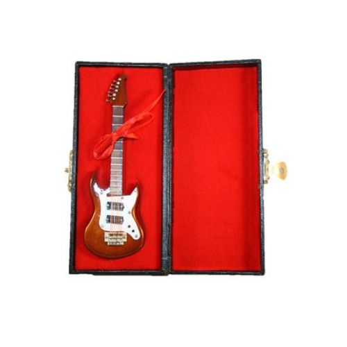 E-Gitarre 12cm braun mit Koffer